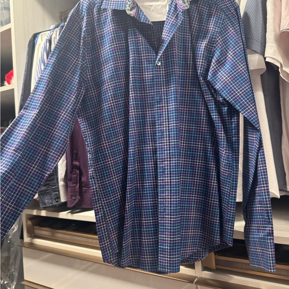 Bugatchi Multicolor Plaid Button Down Shirt